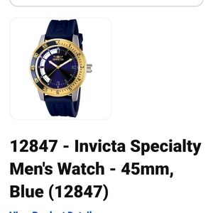Invicta Specialty Blue and Gold Men's Watch